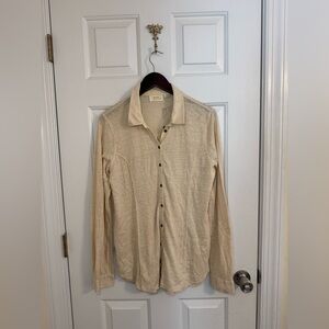 Anthropologie Maeve blouse size medium cream tan NWT
